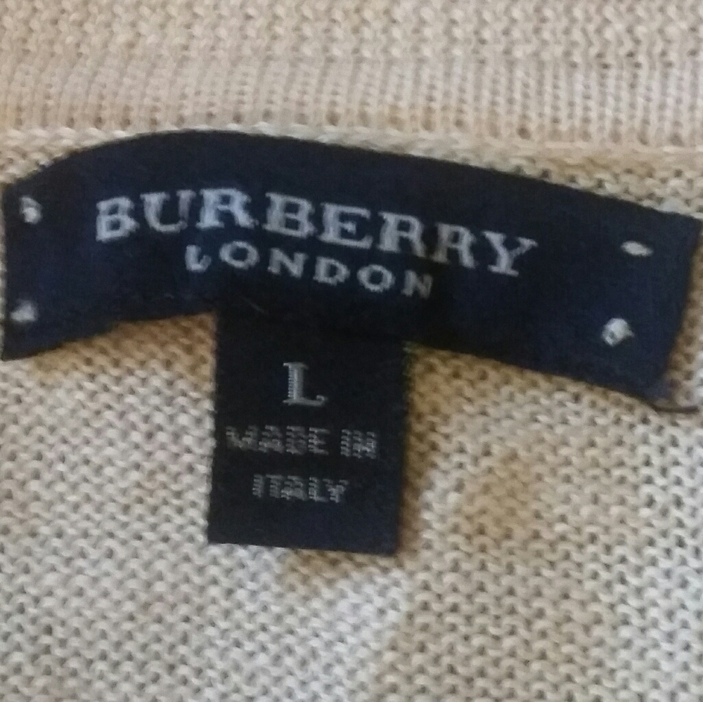 Burberry London lightweight Men's Knit Polo Shirt - Picture 4 of 4